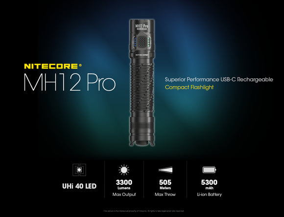 MH12 PRO 3,300 Lumen - 505 Meters