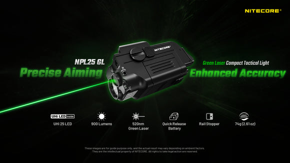 NPL25 GL - 900 Lumens - with Green Laser
