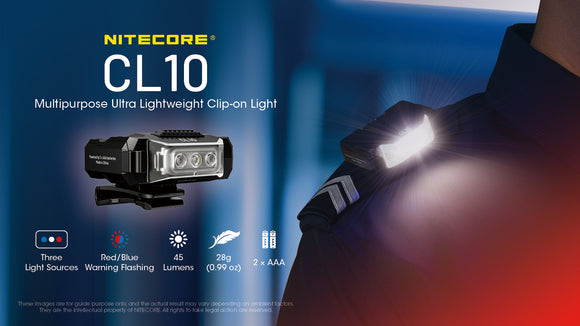 CL10 - Red/Blue/White Clip Light